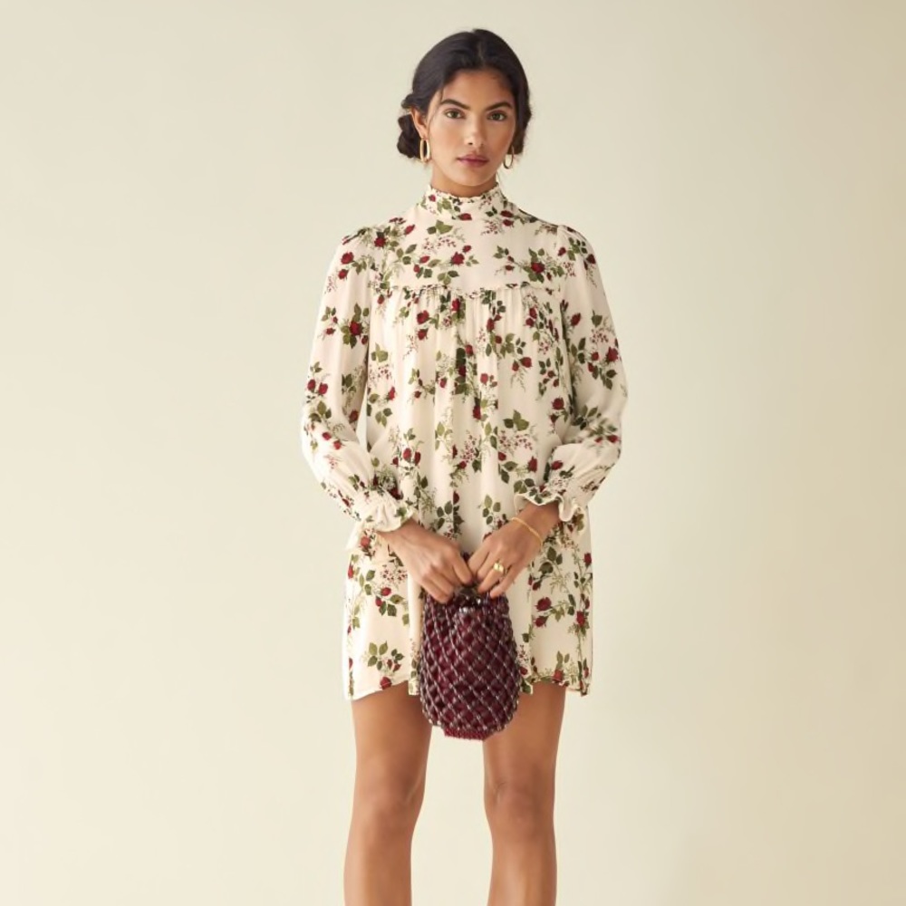 White reformation babydoll dress